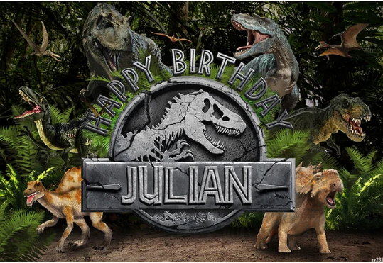 Custom Jurassic Backdrop
